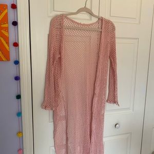 Pink Crotchet Kimono